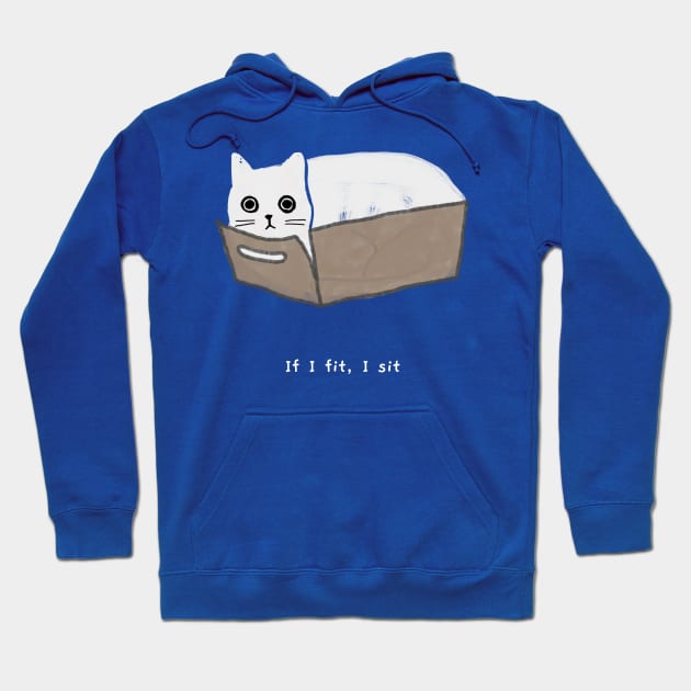 Tiny box (white caption) Hoodie by KentheCat